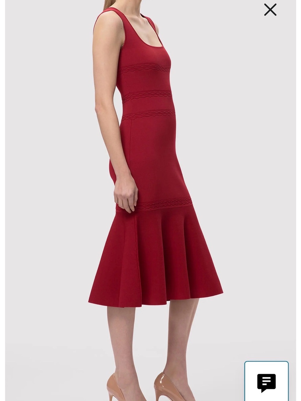 Herve Leger Sleeveless Wine Midi Dress - Picture 12 of 14